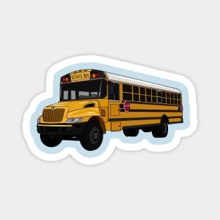 School bus cartoon illustration Magnet