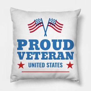 Proud Veteran USA Veterans Day Pillow