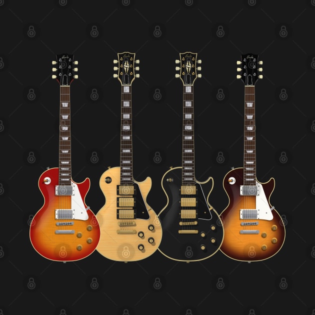 Four Electric Guitars by PhantomLiving