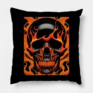 skull with lava Pillow