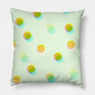 Celofane Of Green Pastel Dots Pillow