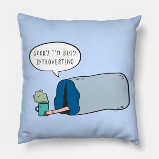 Sorry I'm Busy Introverting Pillow