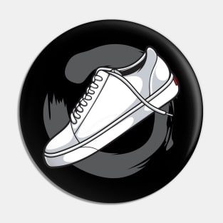 True White Skate Sneaker Pin