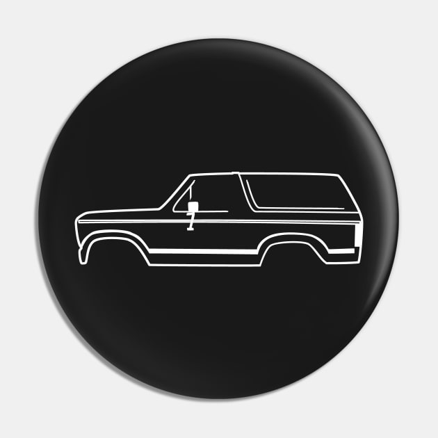 1980-1986 Ford Bronco White Side No Logo Pin by The OBS Apparel