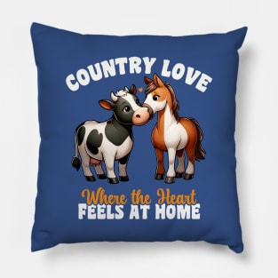 Country Love Where the Heart is at Home – Village Life Love Pillow