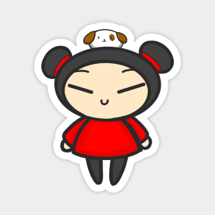 Pucca with a Dog Magnet