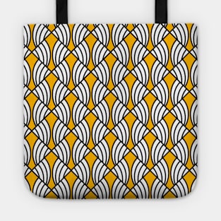 Art Deco Pattern No 77 - Yellow - Vintage Pattern Tote