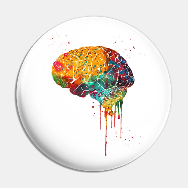 Human Brain Pin by erzebeth