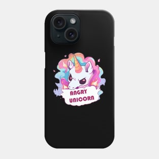 angry unicorn Phone Case