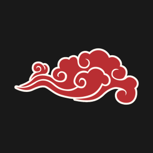 Japanese Red Cloud Artwork, Otaku T-Shirt