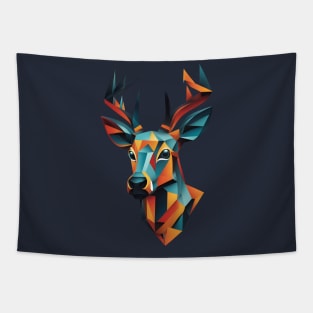 Geometric Deer Tapestry