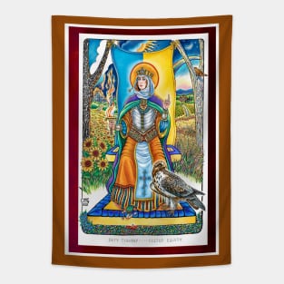 Ukrainian Queen, ( wine border) Tapestry