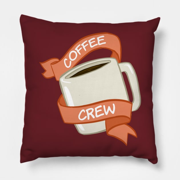 Coffee Crew Pillow by mcbenik