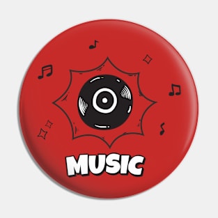 Music Is Life Pin