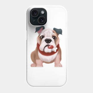 Cute Bulldog Drawing Phone Case
