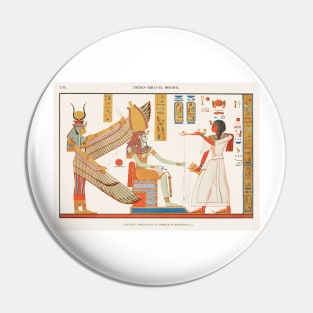 Painting of a scene from the tomb of Ramses IV, book plate from Champollion Pin