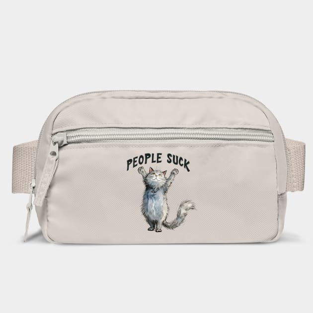 People Suck, announced loudly by adorable fluffy cat by Luxinda