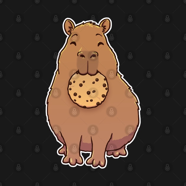 Capybara eating a Cookie by capydays