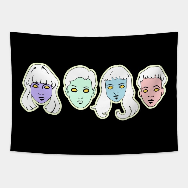 Creepy Kids Tapestry by MaterialGods