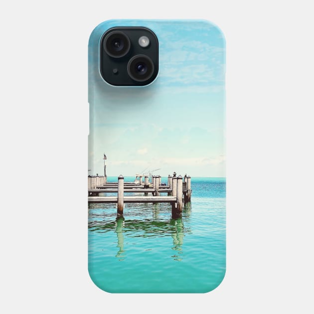 Charter Fishing Boats At The Dock Phone Case by Rosemarie Guieb Designs