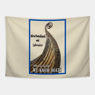 Newfoundland T-Shirt, Labrador We Know Boats Sailing Viking T-shirt Tapestry