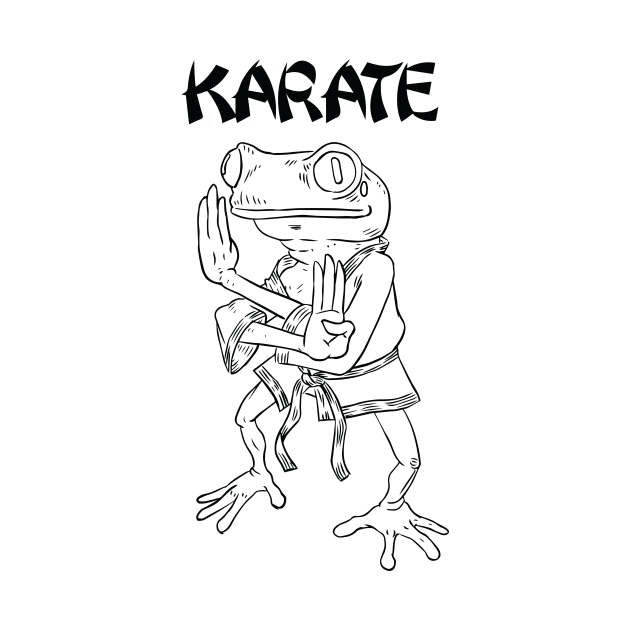 Karate Frog by gustoprints