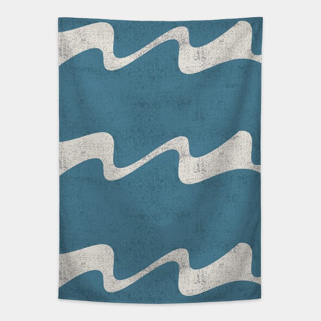 Blue Sea Wave Summer Holiday Tapestry by POD Anytime