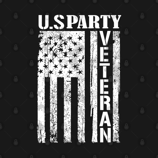 Veteran Party Flag by Black & White