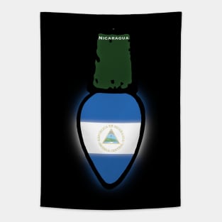 Nicaragua Flag Christmas Light Tapestry