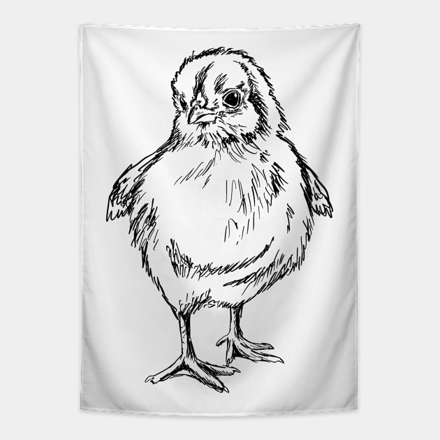 Chick image Tapestry by rachelsfinelines