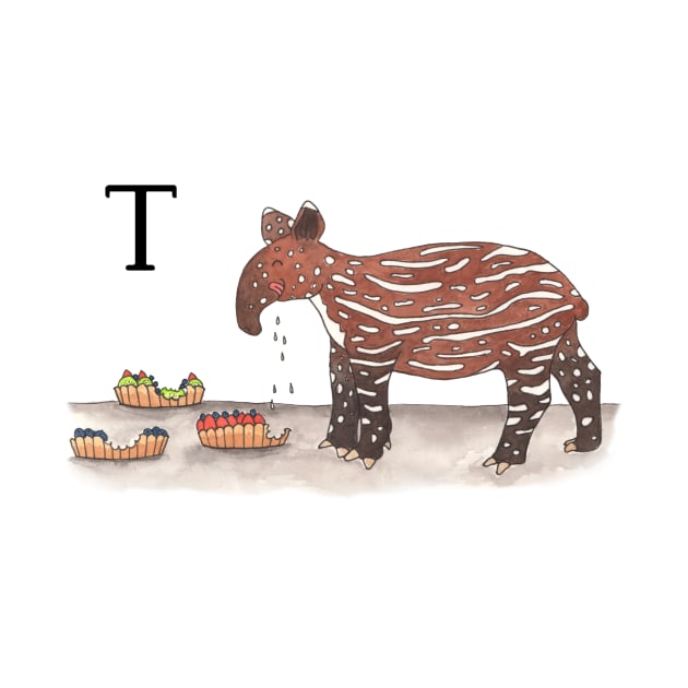 T is for Tapir by thewatercolorwood