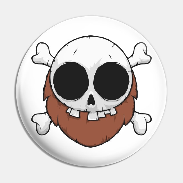 Beard Skull Pin by jerhenning
