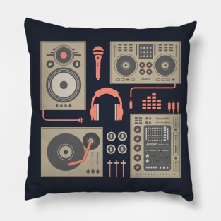 DJ Turntable Set Pillow