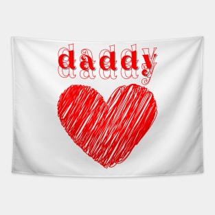 Family Matching Mommy Daddy Daughter Son Valentine Design Tapestry