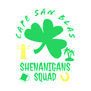 Cape San Blas Florida, Cape San Blas FL, Saint Patrick’s Day, St. Paddy’s Day, shenanigans squad, shamrock, Irish T-Shirt