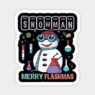 Merry Flaskmas - For Science Scientist Christmas Magnet