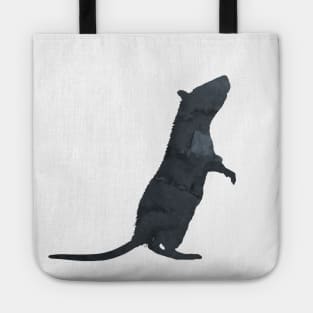 Black Rat Silhouette Tote