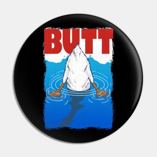 Goose Butt Duck Butt Pun Meme Men Women Funny Goose Duck Pin