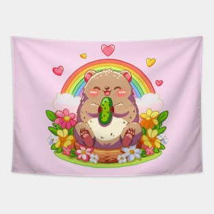 Wombat Eating a Pickle Tapestry