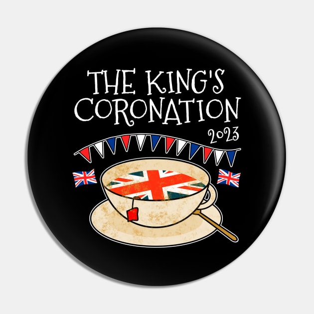 The Kings Coronation 2023 Tea UK Flag Pin by doodlerob