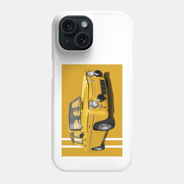 Renault R8 Gordini in yellow Phone Case by candcretro