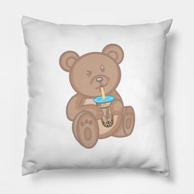 Boba Bear Pillow by RoserinArt