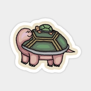 Cute Turtle and Baby Turtle Magnet