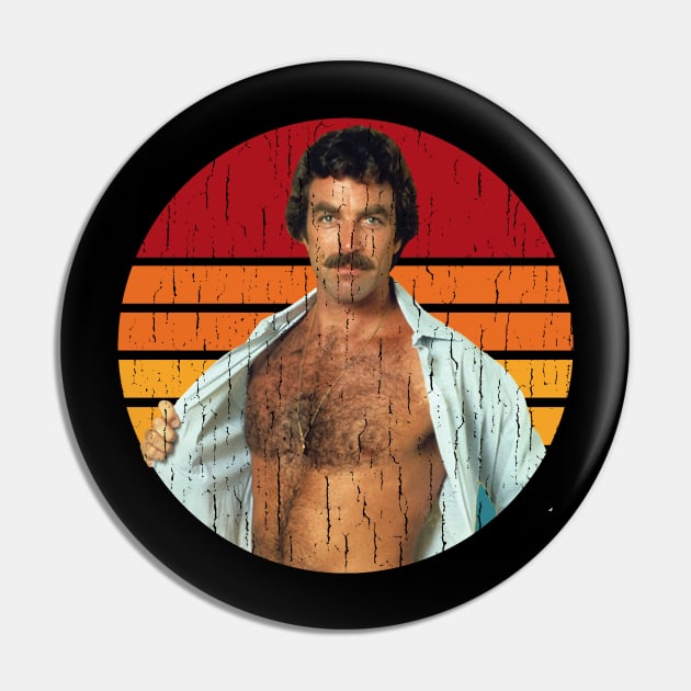 Vintage Tom Selleck Pin by kilshamy