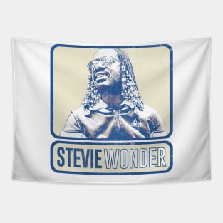 Stevie Wonder /// Faded Style Retro Fan Design Tapestry