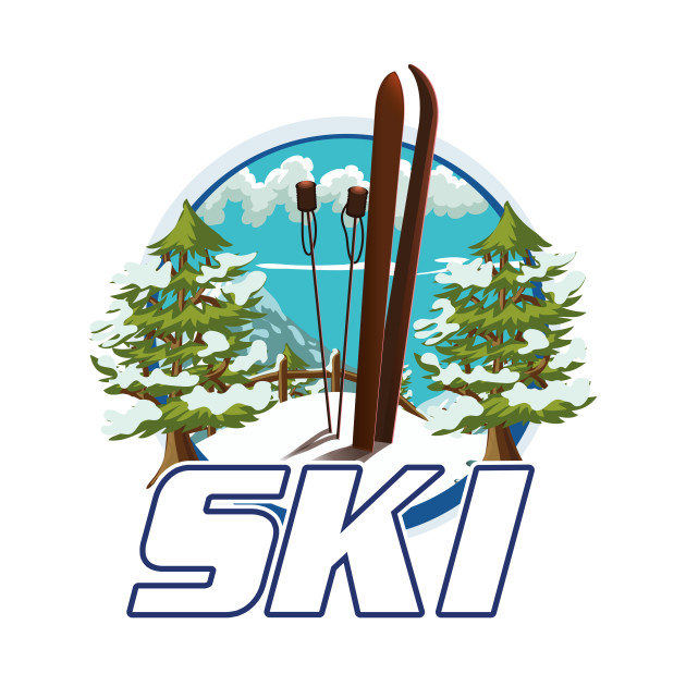 Skiing travel logo by nickemporium1