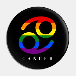 Cancer Zodiac With LGBTQ+ Pride Colors Pin
