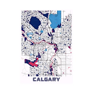 Calgary - Canada MilkTea City Map T-Shirt