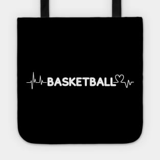 Basketball Heartbeat Shirt Tote