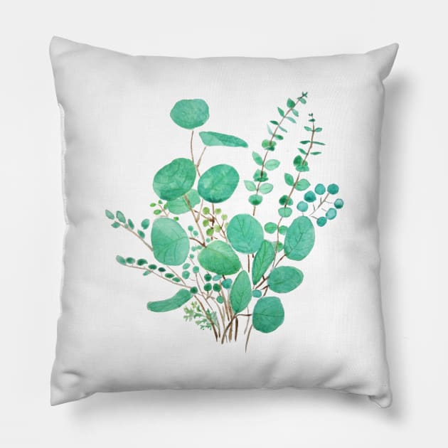 eucalyptus leaf arrangement 2020 Pillow by colorandcolor